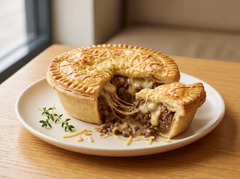 Jumbo mince and triple cheese pie